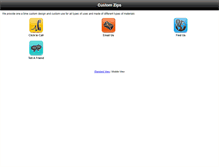 Tablet Screenshot of customzips.com